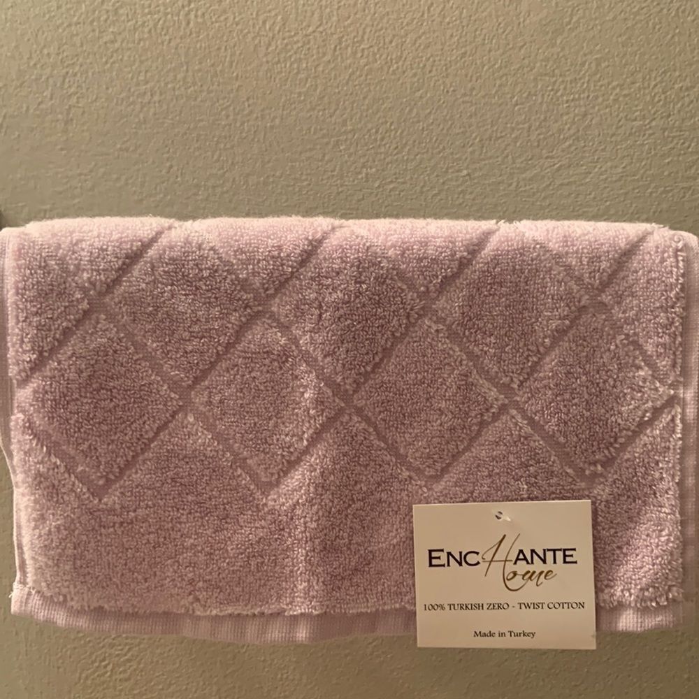NWT Enchante House 100% Turkish cotton 3  Hand-towels 12x12